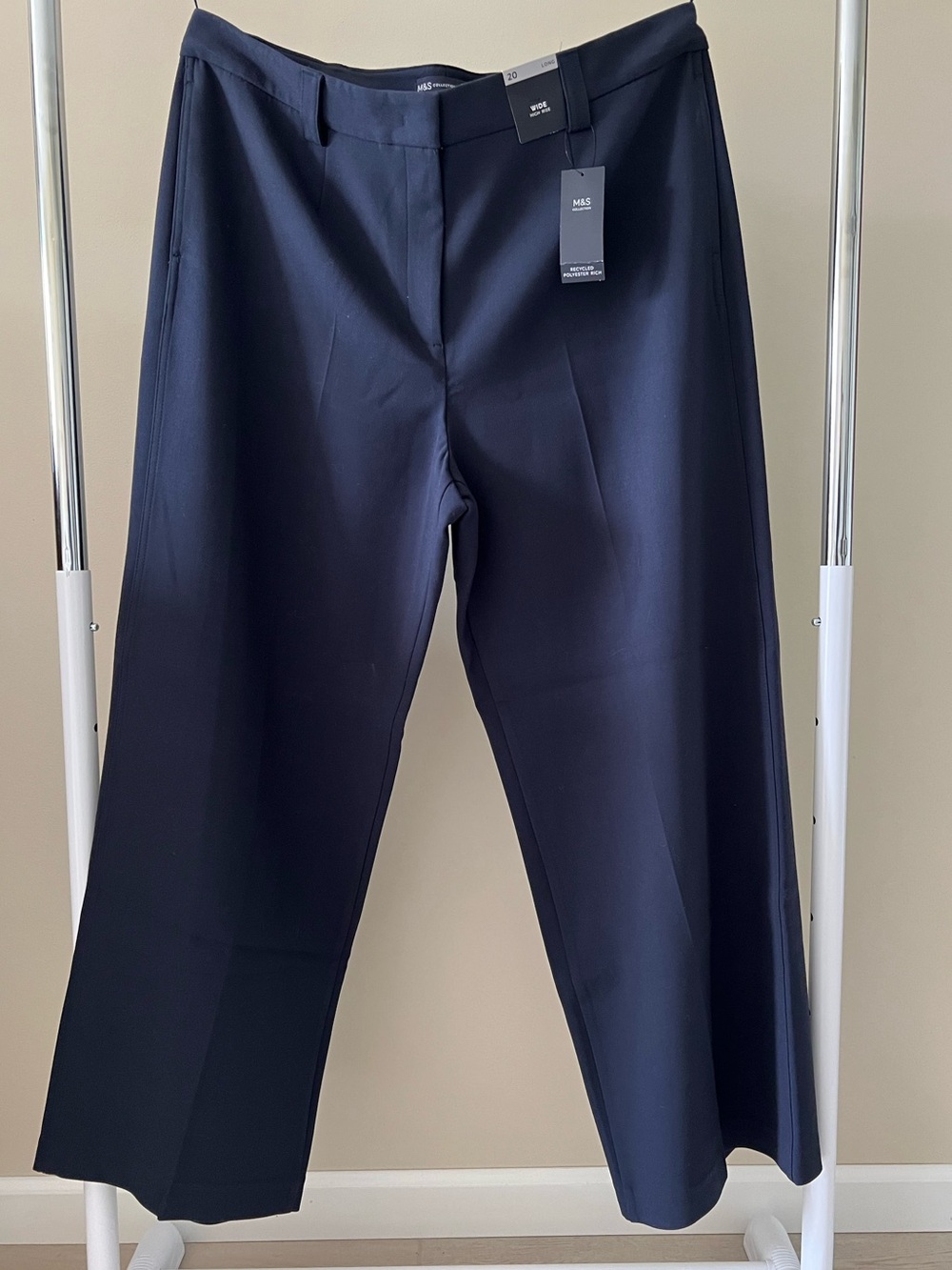Marks & Spencer Navy Blue Wide Leg Trouser Pants NWT
